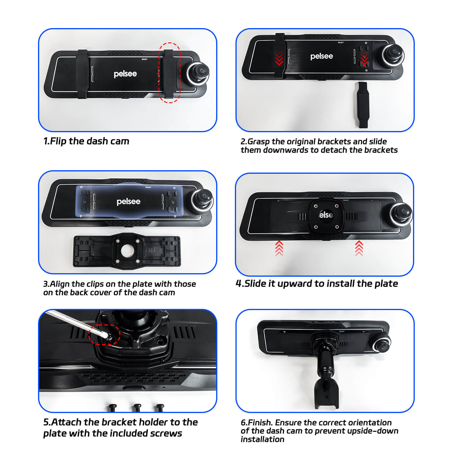 Bracket for 10‘’ Mirror Dash Cam Rear View Dash Camera Mount