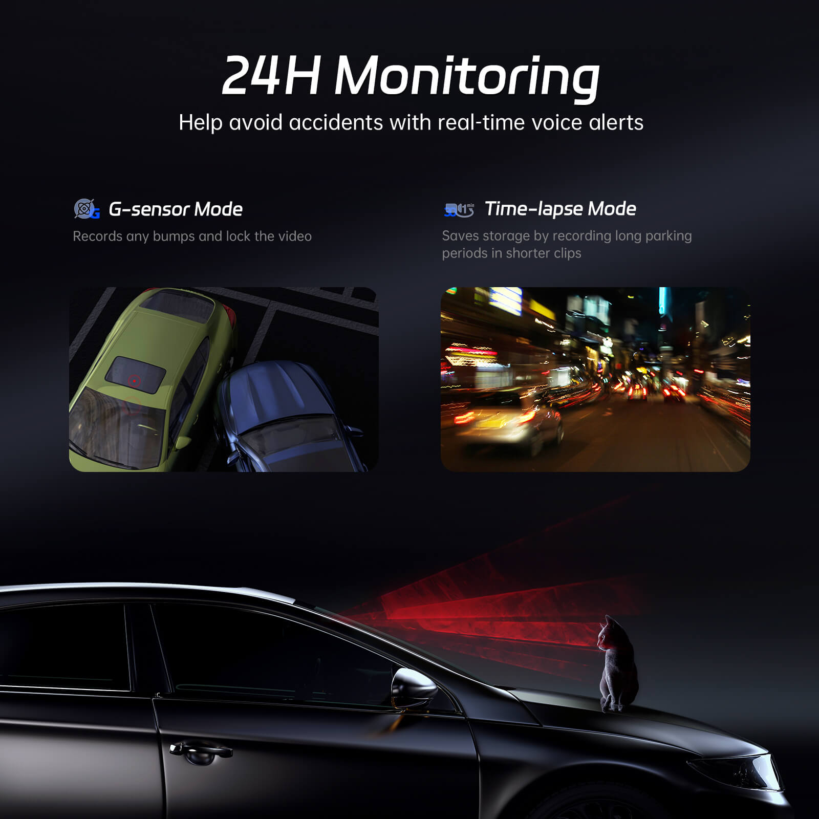 Pelsee P10 Plus 4K WiFi Mirror Dash Cam, 10" Rear View Mirror Camera with 64GB Card, Dash Cam Front and Rear Backup Camera for Cars, Smart Driving System ADAS, Voice Control, GPS, WDR Night Vision