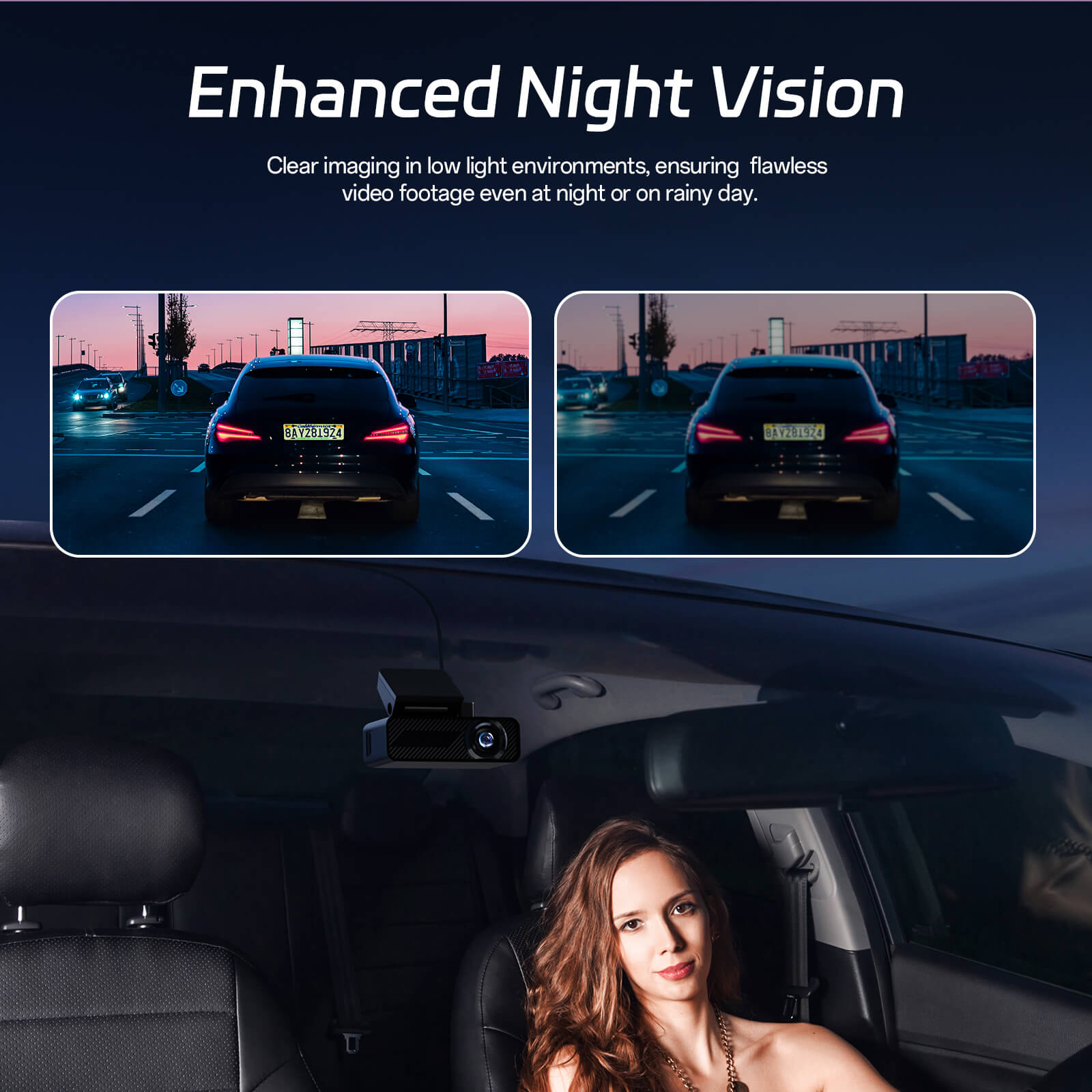 Pelsee P1 Duo 4K Dash Cam Front and Rear, 64GB SD Card, 4K+1080P Dual Dash Camera for Cars, Wi-Fi & App Control, 1.5’’IPS Display Car Camera, Voice Control, Night Vision, 24H Parking Mode, G-Sensor