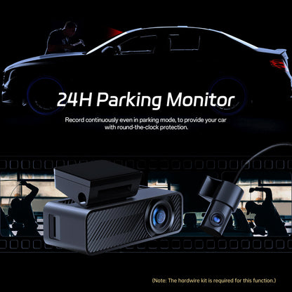 Pelsee P1 Duo 4K Dash Cam Front and Rear, 64GB SD Card, 4K+1080P Dual Dash Camera for Cars, Wi-Fi & App Control, 1.5’’IPS Display Car Camera, Voice Control, Night Vision, 24H Parking Mode, G-Sensor