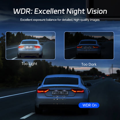 4K 3 Channel Dash Cam Front and Rear Inside, Dash Camera for Cars, 4K+1080P+1080P Dashcam with APP & WiFi, 64GB Card Included, Smart Driving System ADAS DMS, 24H Parking Mode,G-Sensor,256GB Max