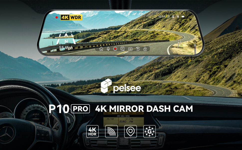 P10 Pro Mirror Dash Cam