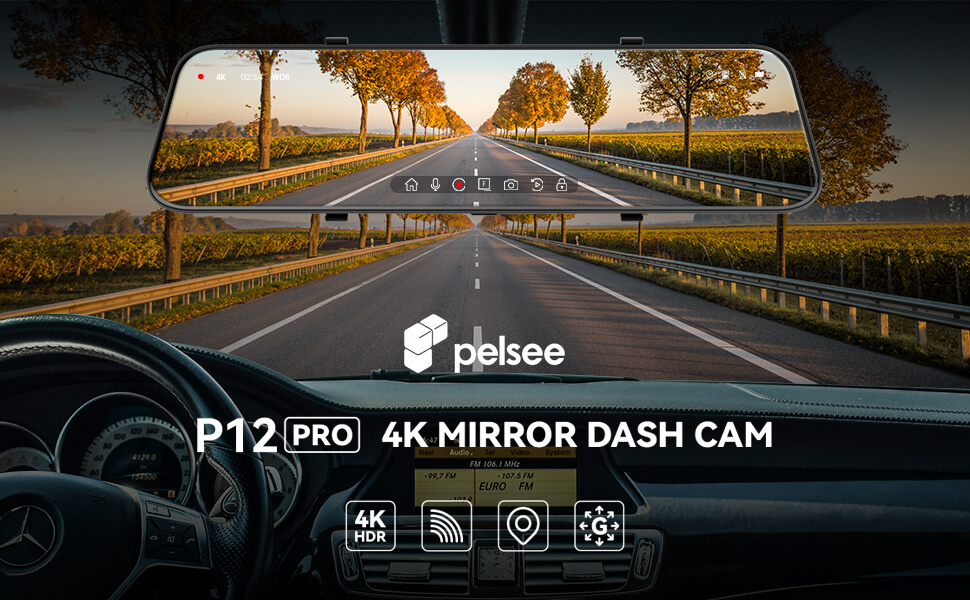 P12 Pro Mirror Dash Cam -1
